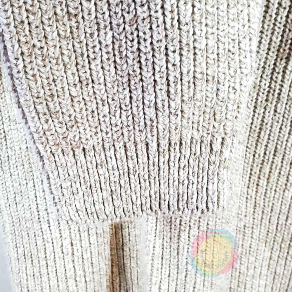 Vintage 90s Eddie Bauer Made in USA Quarter Zip Ribbed Sweater M - Picture 4 of 9